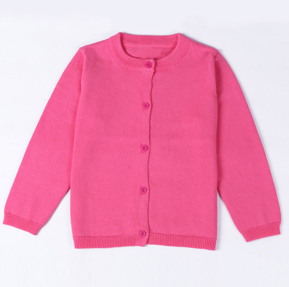 pink cardigan for floral embroidered dress